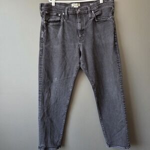 Madewell Men's Relaxed Tapered Black Denim Jeans Size 40x32‎ Classic Grunge Rock